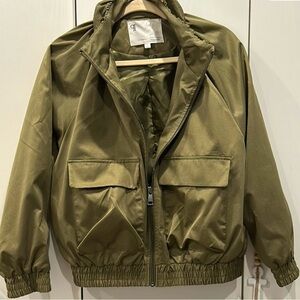 {NWOT} Anthropologie Olive Green Bomber Jacket